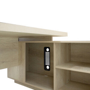 Γραφείο εργασίας αναστρέψιμο επαγγελματικό Amazon pakoworld σε φυσική απόχρωση 200x170x75εκ-069-000017