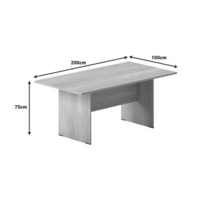 Τραπέζι συνεδριάσεων Amazon pakoworld σε oak απόχρωση 200x100x75εκ-069-000077