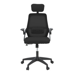 Καρέκλα γραφείου Peja pakoworld mesh ύφασμα μαύρο 58x60x107-117εκ-069-000088