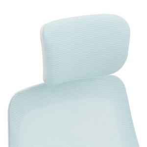 Καρέκλα γραφείου Peja pakoworld mesh ύφασμα σιελ-σκελετός λευκό 58x60x107-117εκ-069-000091