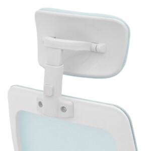 Καρέκλα γραφείου Peja pakoworld mesh ύφασμα σιελ-σκελετός λευκό 58x60x107-117εκ-069-000091