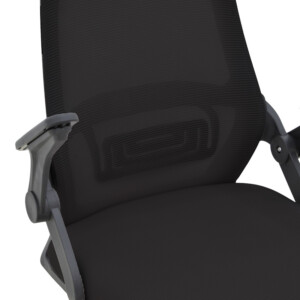 Καρέκλα γραφείου Reji pakoworld mesh ύφασμα μαύρο 58x60x89-99εκ-069-000092