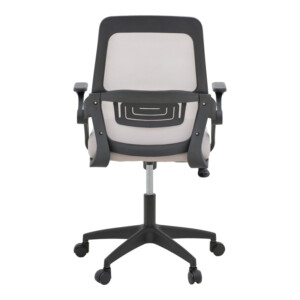 Καρέκλα γραφείου Reji pakoworld mesh ύφασμα γκρι-μπεζ με μαύρο σκελετό 58x60x89-99εκ-069-000093