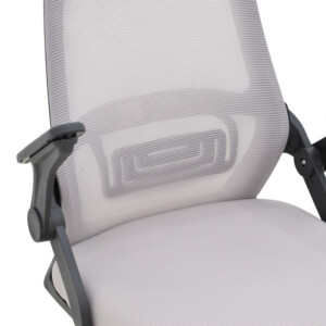 Καρέκλα γραφείου Reji pakoworld mesh ύφασμα γκρι-μπεζ με μαύρο σκελετό 58x60x89-99εκ-069-000093