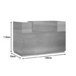 Γραφείο reception Lotus pakoworld σε χρώμα φυσικό 140x70x110εκ-069-000099