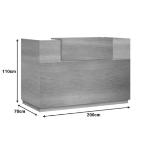 Γραφείο reception Lotus pakoworld σε χρώμα φυσικό 200x70x110εκ-069-000101