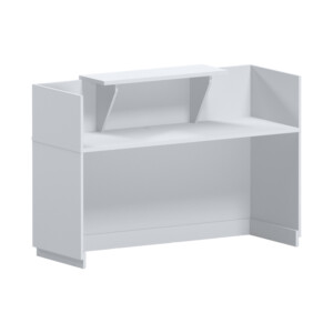 Γραφείο reception Lotus pakoworld σε λευκή απόχρωση  140x70x110εκ-069-000102