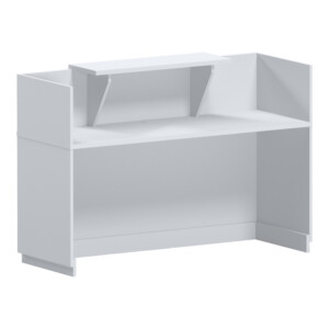 Γραφείο reception Lotus pakoworld σε λευκή απόχρωση  180x70x110εκ-069-000104