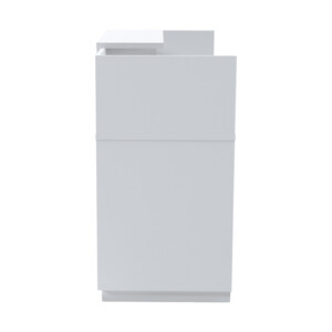 Γραφείο reception Lotus pakoworld σε λευκή απόχρωση  180x70x110εκ-069-000104