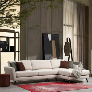 Γωνιακός καναπές κρεβάτι PWF-0526 pakoworld αριστερή γωνία ύφασμα μπεζ-καρυδί 303x168x85εκ-071-001206