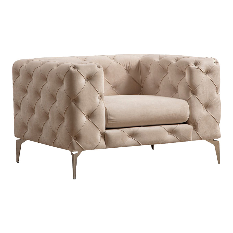 Πολυθρόνα PWF-0579 pakoworld ύφασμα εκρού 108x90x70εκ-071-001288