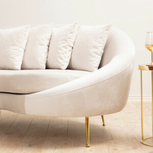 Καναπές 3θέσιος PWF-0574 pakoworld αριστερή γωνία ύφασμα μπεζ 255x120x85εκ-071-001362