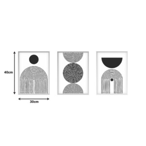 Πίνακας σε καμβά Serchie pakoworld τρίπτυχος με ψηφιακή εκτύπωση 30x3x40εκ-071-001574