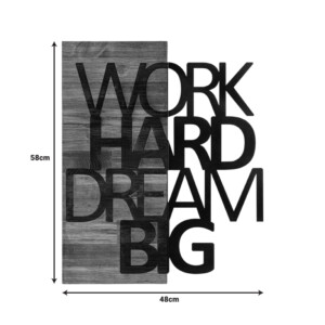 Διακοσμητικό τοίχου Deseze pakoworld ξύλο πεύκου σε φυσική απόχρωση με μαύρο μέταλλο 48x3x58εκ-071-001583