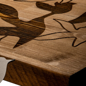 Διακοσμητικό τοίχου Excore pakoworld ξύλο πεύκου σε φυσική απόχρωση με μαύρο μέταλλο 111x3x25εκ-071-001585