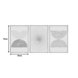 Πίνακας σε καμβά Terpen pakoworld τρίπτυχος με ψηφιακή εκτύπωση 50x2x70εκ-071-001596