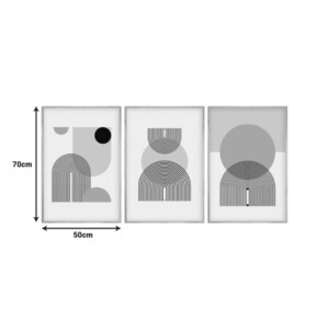 Πίνακας σε καμβά Jefton pakoworld τρίπτυχος με ψηφιακή εκτύπωση 50x2x70εκ-071-001598