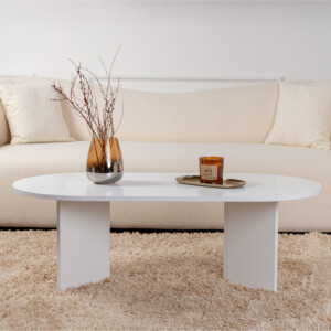 Τραπέζι σαλονιού Tabletod pakoworld σε λευκή απόχρωση 119x60x40εκ-071-001606