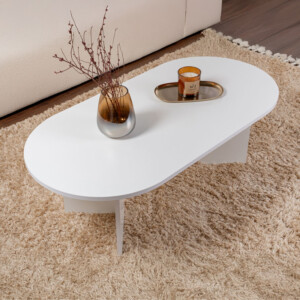 Τραπέζι σαλονιού Tabletod pakoworld σε λευκή απόχρωση 119x60x40εκ-071-001606