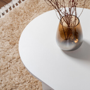 Τραπέζι σαλονιού Tabletod pakoworld σε λευκή απόχρωση 119x60x40εκ-071-001606