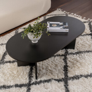 Τραπέζι σαλονιού Tabletod pakoworld σε μαύρη απόχρωση 119x60x40εκ-071-001607