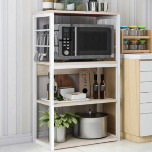 Ραφιέρα επιδαπέδια Wille pakoworld μέταλλο λευκό-φυσικό 50x30x99εκ-072-000042