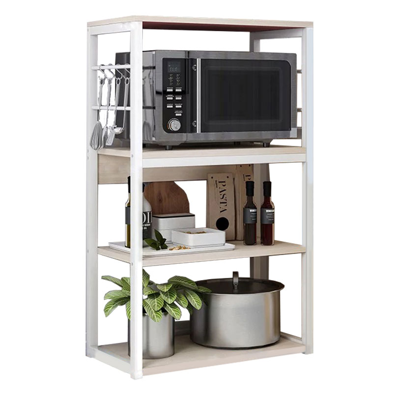 Ραφιέρα επιδαπέδια Wille pakoworld μέταλλο λευκό-φυσικό 50x30x99εκ-072-000042