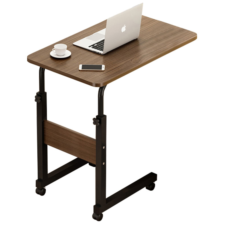 Βοηθητικό τραπέζι Talf pakoworld τροχήλατο μαύρο-καρυδί 60x40x62-88εκ-072-000048