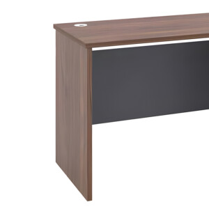 Γραφείο εργασίας Cassius pakoworld ανθρακί-καρυδί 120x60x75εκ-072-000080