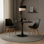 Τραπέζι Elijah pakoworld μαύρο Φ60x74cm-072-000084