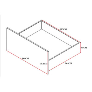 Συρταριέρα Kuanger pakoworld σε λευκή-φυσική απόχρωση 120x40x70εκ-072-000099