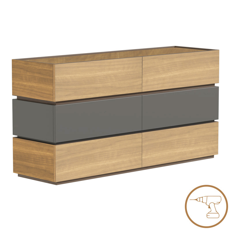 Συρταριέρα Sonlen pakoworld mdf σε ανθρακί-sonoma απόχρωση 120x40x72εκ-072-000102 Συρταριέρα Sonlen pakoworld mdf σε ανθρακί-sonoma απόχρωση 120x40x72εκ-072-000102