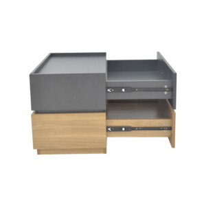 Κομοδίνο Sonlen pakoworld mdf σε sonoma-ανθρακί απόχρωση 60x40x44.5εκ-072-000104