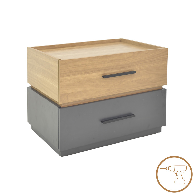 Κομοδίνο Sonlen pakoworld mdf σε sonoma-ανθρακί απόχρωση 60x40x44.5εκ-072-000104 Κομοδίνο Sonlen pakoworld mdf σε sonoma-ανθρακί απόχρωση 60x40x44.5εκ-072-000104