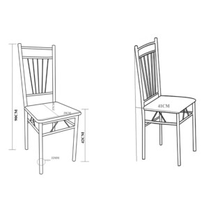 Τραπεζαρία Roza I pakoworld σετ 5τμχ mdf σε φυσική απόχρωση με λευκά πόδια μέταλλο 110x68x75εκ-072-000134