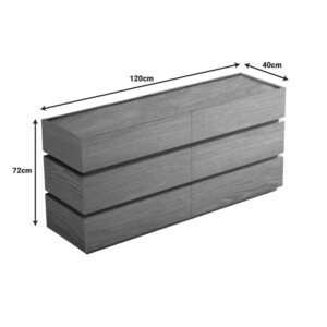 Συρταριέρα Sonlen pakoworld mdf σε oak απόχρωση 120x40x72εκ-072-000139