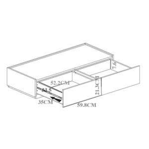 Συρταριέρα Sonlen pakoworld mdf σε oak απόχρωση 120x40x72εκ-072-000139
