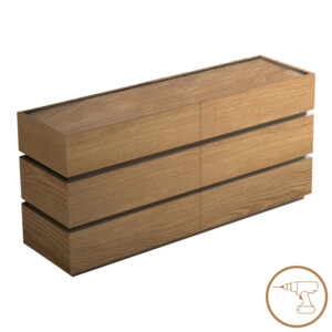 Συρταριέρα Sonlen pakoworld mdf σε oak απόχρωση 120x40x72εκ-072-000139