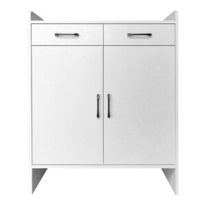 Παπουτσοθήκη Gazen pakoworld 12 ζεύγων με συρτάρια σε λευκή απόχρωση 80x33x100εκ-072-000145