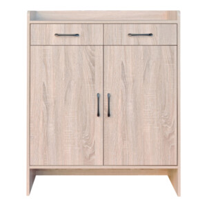 Παπουτσοθήκη Gazen pakoworld 12 ζεύγων με συρτάρια σε φυσική απόχρωση 80x33x100εκ-072-000146