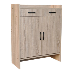 Παπουτσοθήκη Gazen pakoworld 12 ζεύγων με συρτάρια σε φυσική απόχρωση 80x33x100εκ-072-000146