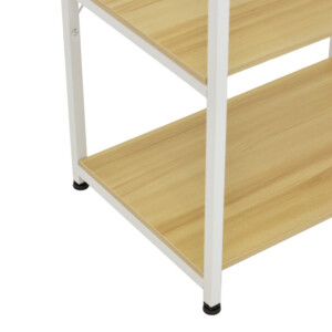 Ραφιέρα επιδαπέδια Depo pakoworld μέταλλο λευκό-mdf σε φυσική απόχρωση 60x40x120εκ-072-000147