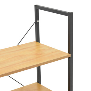 Ραφιέρα επιδαπέδια με ντουλάπι Kuili pakoworld μέταλλο μαύρο-mdf σε oak απόχρωση 60x36x121εκ-072-000150