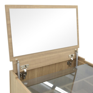 Τουαλέτα κρεβατοκάμαρας Sonlen pakoworld ανθρακί-ανοιχτό καρυδί 60x45x122εκ-072-000154