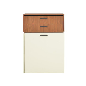 Τουαλέτα κρεβατοκάμαρας Sonlen pakoworld σε καρυδί-κρεμ απόχρωση 60x45x130εκ-072-000155