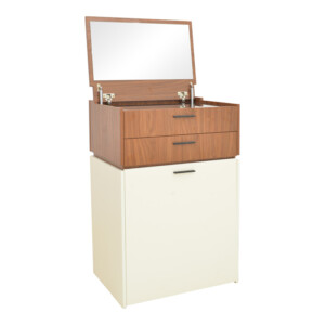 Τουαλέτα κρεβατοκάμαρας Sonlen pakoworld σε καρυδί-κρεμ απόχρωση 60x45x130εκ-072-000155