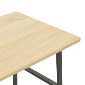 Γραφείο εργασίας Ferje pakoworld με ράφια mdf σε φυσική με μαύρη απόχρωση 100x48x75εκ-072-000157