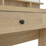 Τουαλέτα κρεβατοκάμαρας Cenzo pakoworld σε φυσική με μαύρη απόχρωση 80x40x155εκ-072-000161