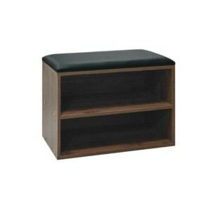 Παπουτσοθήκη-Σκαμπό Kiana pakoworld 4 ζεύγων με μαξιλάρι σε καρυδί απόχρωση 60x32x44εκ-072-000163