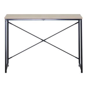 Γραφείο εργασίας Bailon pakoworld σε oak απόχρωση με μαύρο μέταλλο 100x40x70εκ-085-000025